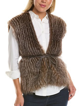 BRUNELLO CUCINELLI Knitted Racoon FUR cashmere VEST Jacket sz M NWT $  19K - £800.49 GBP