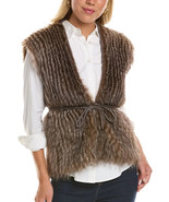BRUNELLO CUCINELLI Knitted Racoon FUR cashmere VEST Jacket sz M NWT $  19K - £791.67 GBP