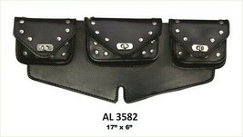 Studded Windshield Bag PVC with 3 Pockets 17&quot; x 6&quot; - £46.28 GBP