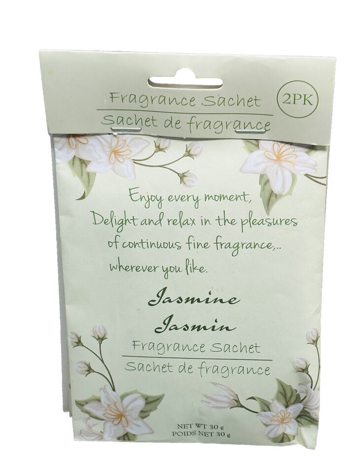 Fragance Sachet 2 Pk Jasmine/Jasmin Bath/Trash/Close Each Packet Net Wt 30 g
