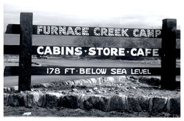Furnace Creek Camp Cabins Store Cafe 178 ft below sea level RPPC Repro Postcard - £5.90 GBP
