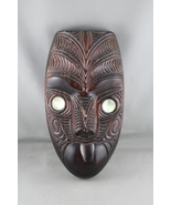 Vintage Maori Hand Carved Mask - Wall Hang - Made from Wood - €81,32 EUR