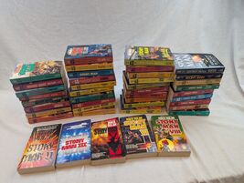 Lot of 42 PB Books Mack Bolan STONY MAN Series Pendleton #9-50 missing a... - $59.39