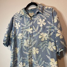Cooke Street Hawaiian Shirt Mens Large Floral Print Reverse Button Up Vi... - $12.63