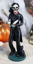 Ebros Gothic Day Of The Dead Edgar Allan Poe Statue With Raven Skeleton Figurine - £20.09 GBP