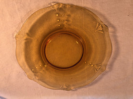 Crows Foot Amber 9.25 Inch Round Dinner Plate Mint Depression Glass - £15.62 GBP