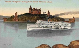 Steamer Kingston Heart Island Thousand Islands Canada 1913 postcard - £5.60 GBP