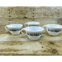 4 Vintage Corelle Old Town Blue Onion Hook Handle Coffee Tea Cups Stacking - £11.81 GBP