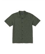 Volcom Men&#39;s Packed Up Woven Short Sleeve Button Down Shirt Green, Medium - $34.99