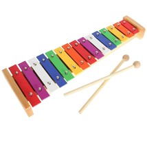 15 Note Toddler Xylophone Multi-Colored Metal Bars Glockenspiel Resonator Bells  - £28.15 GBP