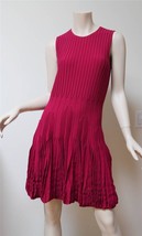 New $2795 Alexander McQueen Violet Fuxia Knit Dress Size S - £468.45 GBP