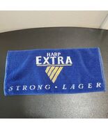 Authentic British Harp Extra Strong Lager Dark Blue Bar Towel 17.5&quot; x 8&quot; - $426.86 MXN