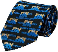 Denver Nuggets NBA Repeater Logo DN 100% Silk Woven Necktie Tie Men&#39;s - £15.93 GBP