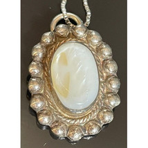 925 STERLING SILVER MOTHER OF PEARL PENDANT NECKLACE SKY - $34.75