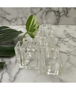 Vintage 70s Lucite Napkin Ring Holders Bud Flower Vase Lot of 8 Clear Di... - $35.19 CAD