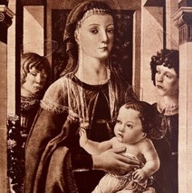 Madonna And The Child 15th Century Painting 1920s Religious Art Print GrnBin3 - £31.44 GBP