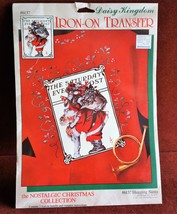 Daisy Kingdom Hugging Santa Iron-On Transfer # 6149 The Nostalgic Christmas Coll - £8.53 GBP
