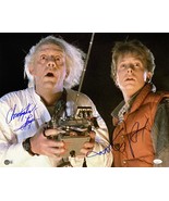 Michael J. Fox Chris Lloyd Signed 16x20 Back to the Future Front Photo B... - £613.17 GBP