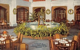 CHICAGO IL~MARSHALL FIELD STORE-FOUNTAIN IN THE SOUTH GRILL ROOM POSTCARD - $4.43