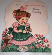 Vintage 1950’s Norcross Granddaughter Happy  Birthday Card - $5.88