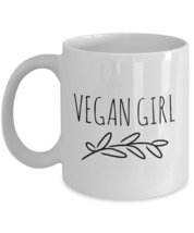 VEGAN GIRL MUG - Funny Coffee Mug for Vegan Women - Birthday Gift for Her - Moth - £13.41 GBP