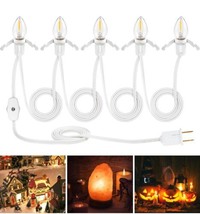 9FT Accessory Cord with 5 LED Light Bulbs, Blow Mold Lights C7 Clip Ligh... - $16.82