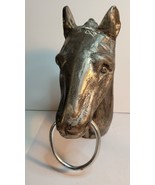Horse Head Hitching Post Topper with Ring VTG - $145.00