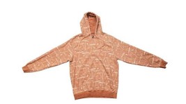 90&#39;s Super Massive Brown Mushroom Hoodie Sweatshirt All Over Print Size XL - £37.96 GBP
