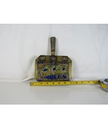 Vintage Chinese Cloisonné Brass &amp; Enamel Silent Butlers Crumb Catcher Tray - $34.36