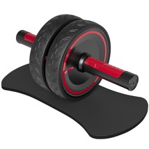 Metal Handle Ab Roller Wheel With Knee Pad Abdominal Exercise For Home Gym Fitne - £23.96 GBP