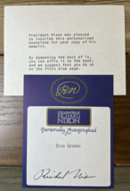 1972 Richard Nixon Signed Bookplate For The President&#39;s Memoirs Unused - £159.86 GBP