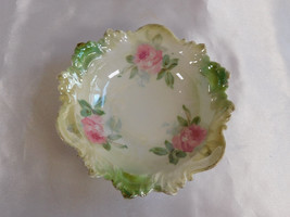 Set of Four Small Green Floral Bowls # 23388 - $44.50