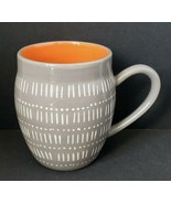 BAUM Tangier Gray &amp; Orange Boho 20 oz. Coffee Tea Mugs - £12.12 GBP