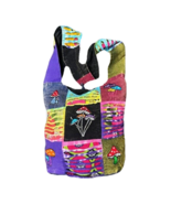 Mushroom 599 Patchwork Razor Cut Cotton Crossbody Boho Bag Purse Zipper ... - $35.64