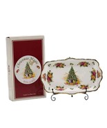 Royal Albert Christmas Magic Sandwich Tray Fine Porcelain Original Box 1990 - $89.95