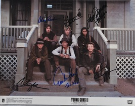 Young Guns Ii Cast Signed Photo X8 - Emilio Estevez, Charlie Sheen 11&quot;x14&quot; w/C - £713.20 GBP