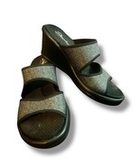 Skechers Black Grey Cali Rumbler Womens Wedge Size 7 Sandal Shoes Memory... - $414.03 MXN
