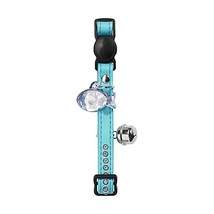 Hunter Modern Art Luxus Faux Leather Cat Collar, Turquoise/White  - £9.74 GBP
