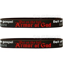 Two (2) Armor of God Wristbands Ephesians 6:11 Bracelets Religious Jewel... - £5.42 GBP