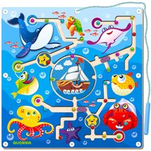 QUOKKA Magnetic Travel Toys for Kids 3+ Year Olds - Montessori Ocean Maze Toddle - £8.20 GBP