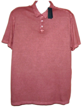 John Varvatos Brick Red Men&#39;s Cotton Knitted Polo T-Shirt Size XL - £51.19 GBP