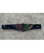 80s Sequin Belt Black Blue Red Green Yellow - $20.91 CAD