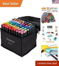 Vibrant 80 Color Alcohol Markers Set with Ergonomic Design - Perfect Gift - $37.50