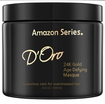 NEW!! (1) Amazon Series D&#39;Oro 24K Gold Bhasma Masque Age Defying Keratin 33.8 oz - £22.19 GBP
