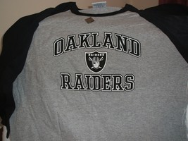 Oakland Raider&#39;s Large (L) Black/Gray 3/4 sleeve jersey - $21.00