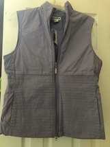 NWT Ladies ANNIKA Cutter &amp; Buck Lavender Quilted Golf Vest - size Medium - $32.99