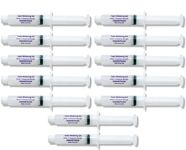 12 Professional Gel Syringes (120ml = 4800 apps !) Teeth Whitening - Made in USA - $20.45