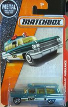 Matchbox 2016 MBX Heroic Rescue &#39;63 Cadillac Ambulance 88/125, Turquoise - £5.89 GBP