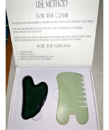 Gua Sha Facial Tool, Green &amp; Black  Aventurine Natural Jade Stone Guasha... - $25.75 CAD