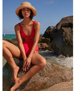 Aerie Wide Rib Cut Out Ring One Piece Swimsuit SMALL Heart Red New W Tags - $799.59 MXN Aerie Wide Rib Cut Out Ring One Piece Swimsuit SMALL Heart Red New W Tags - $799.59 MXN
